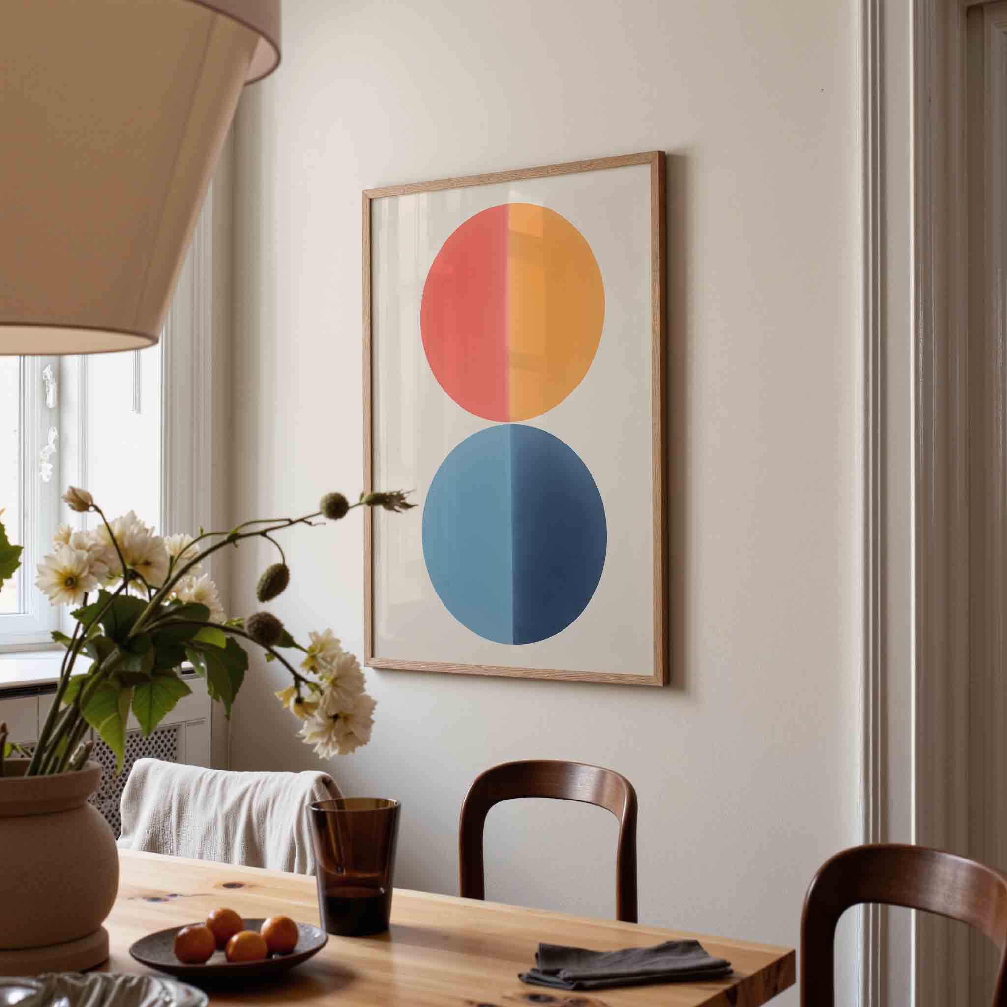 Twee halve cirkels Poster
