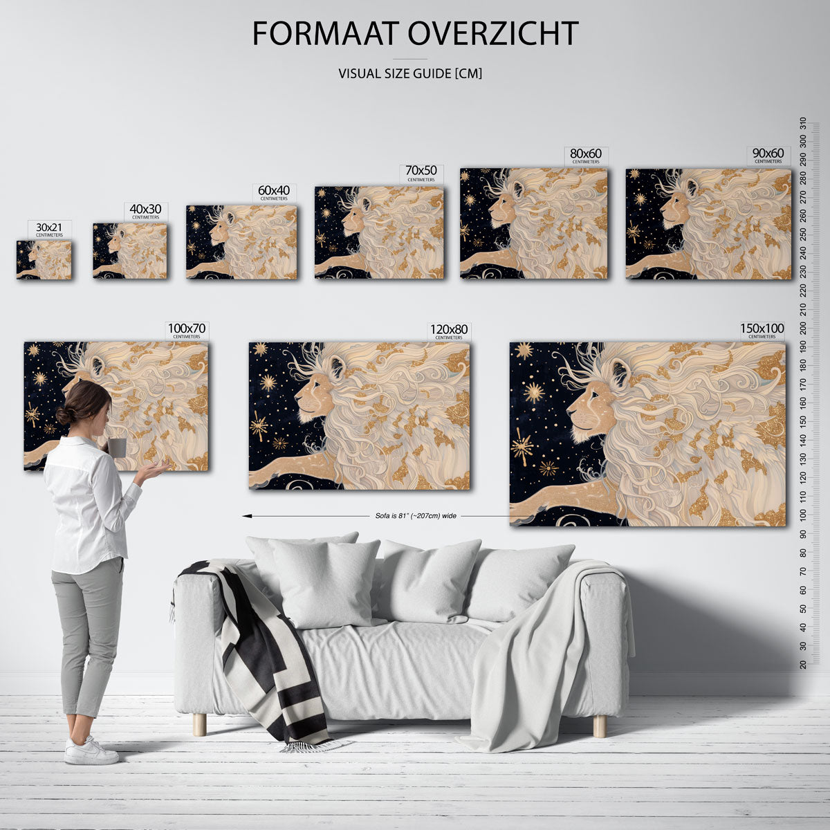 Leeuw met sterren Poster
