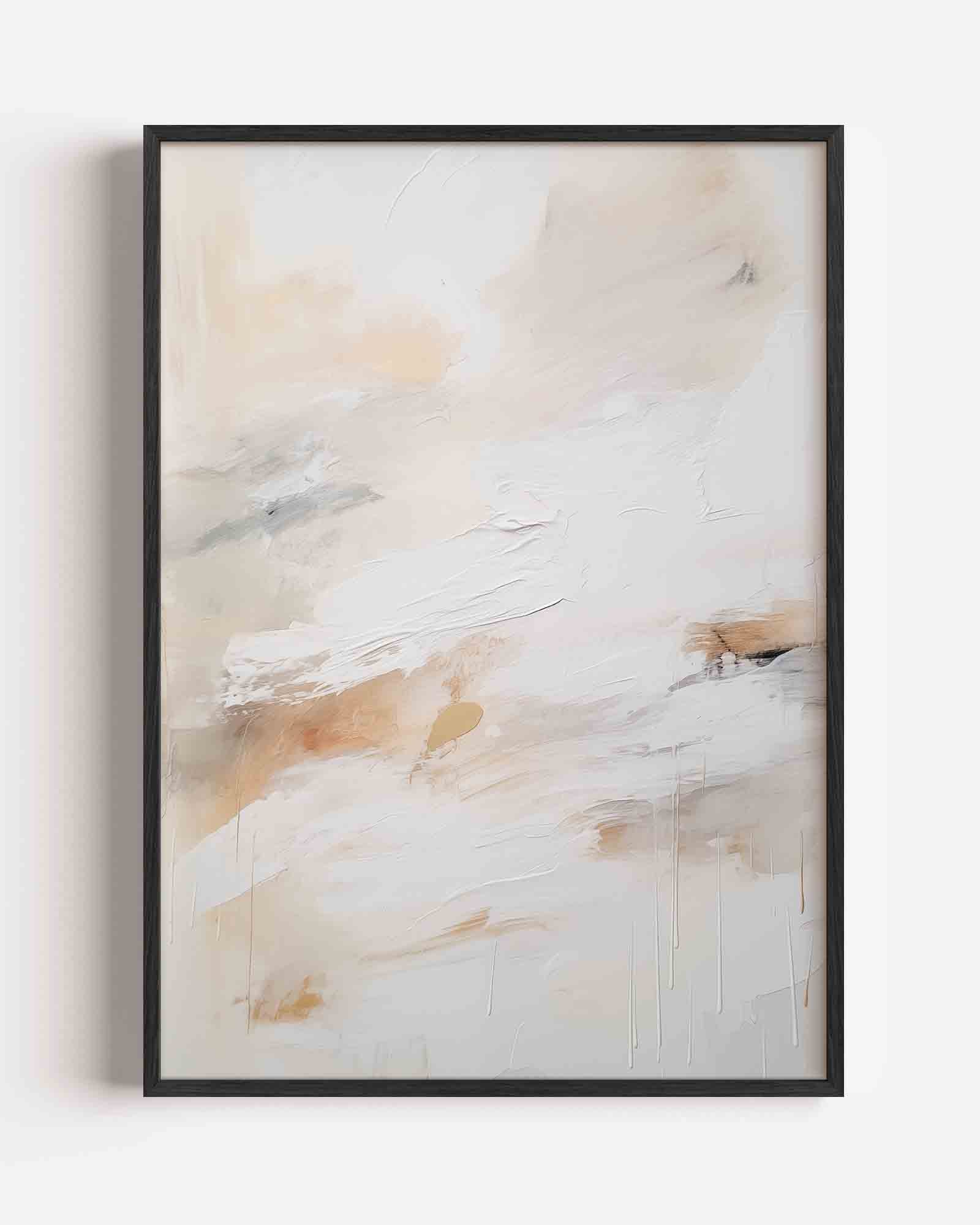 Abstracte beige en witte Poster
