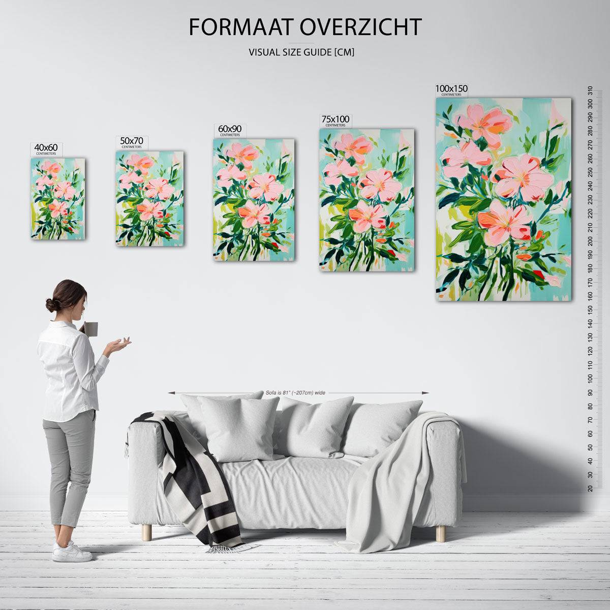 Bloemenexplosie Kunstwerk