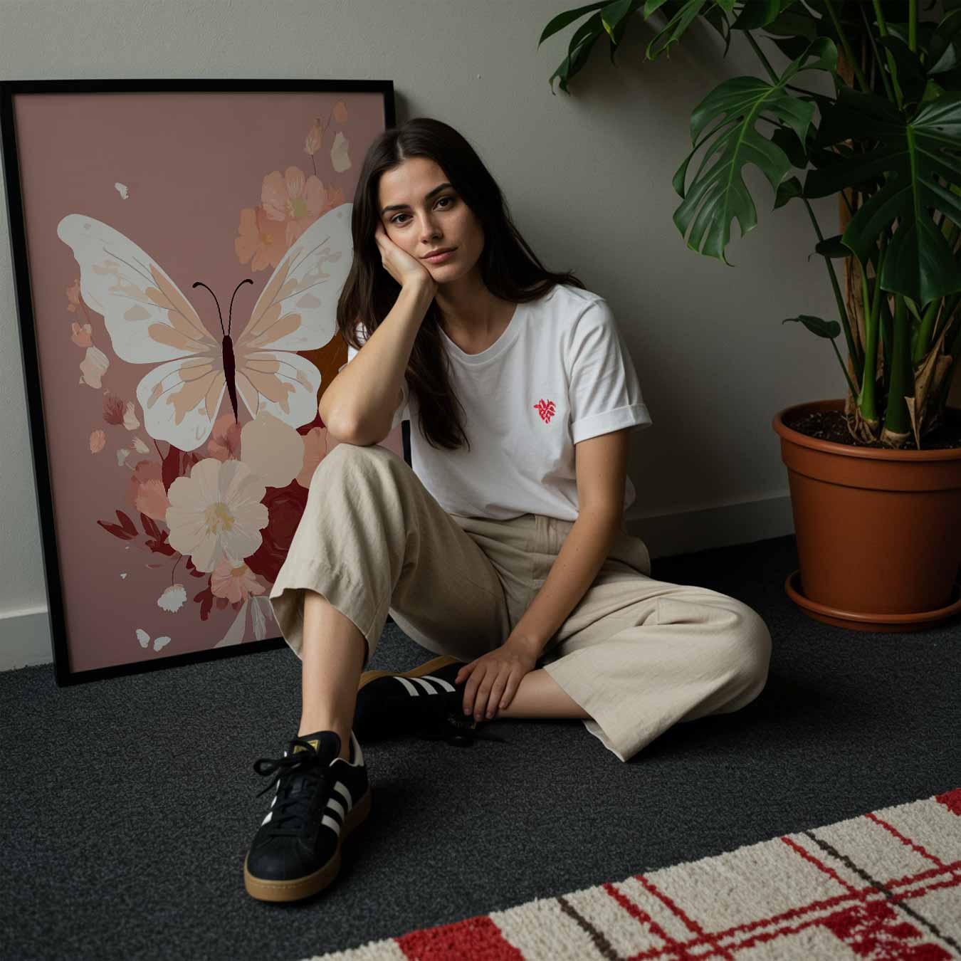 Vlinderbloemen Kunstposter-WallArtistic