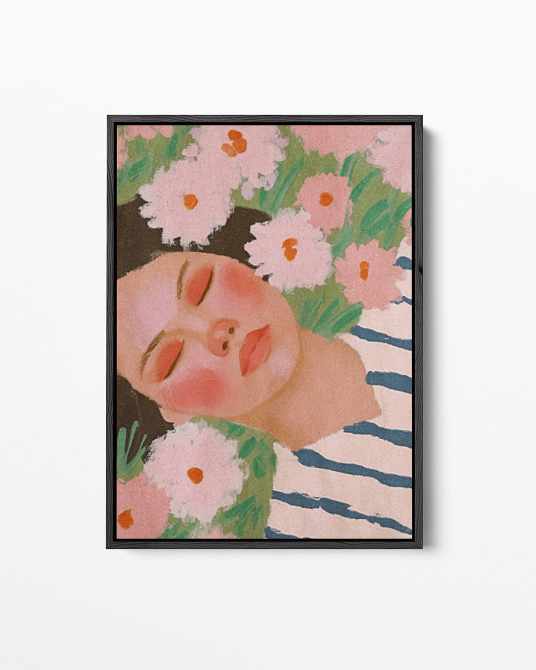 Dromerige bloemenportret Kunstwerk