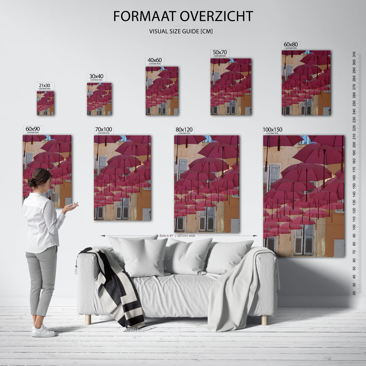 Vliegende paraplu's Poster