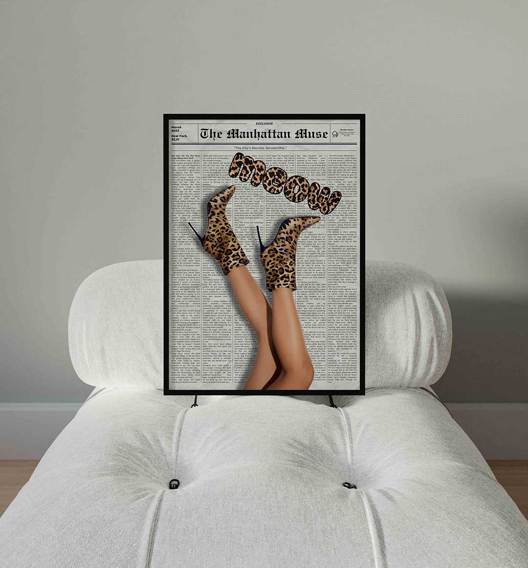 Luipaardprint laarzen Poster