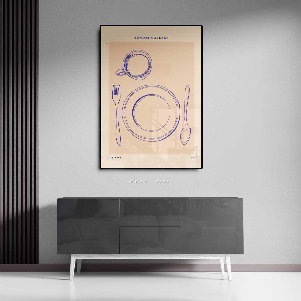 Minimalistisch Ontbijt Kunstwerk-canvas-dibond-plexiglas-wanddecoratie-WallArtistic