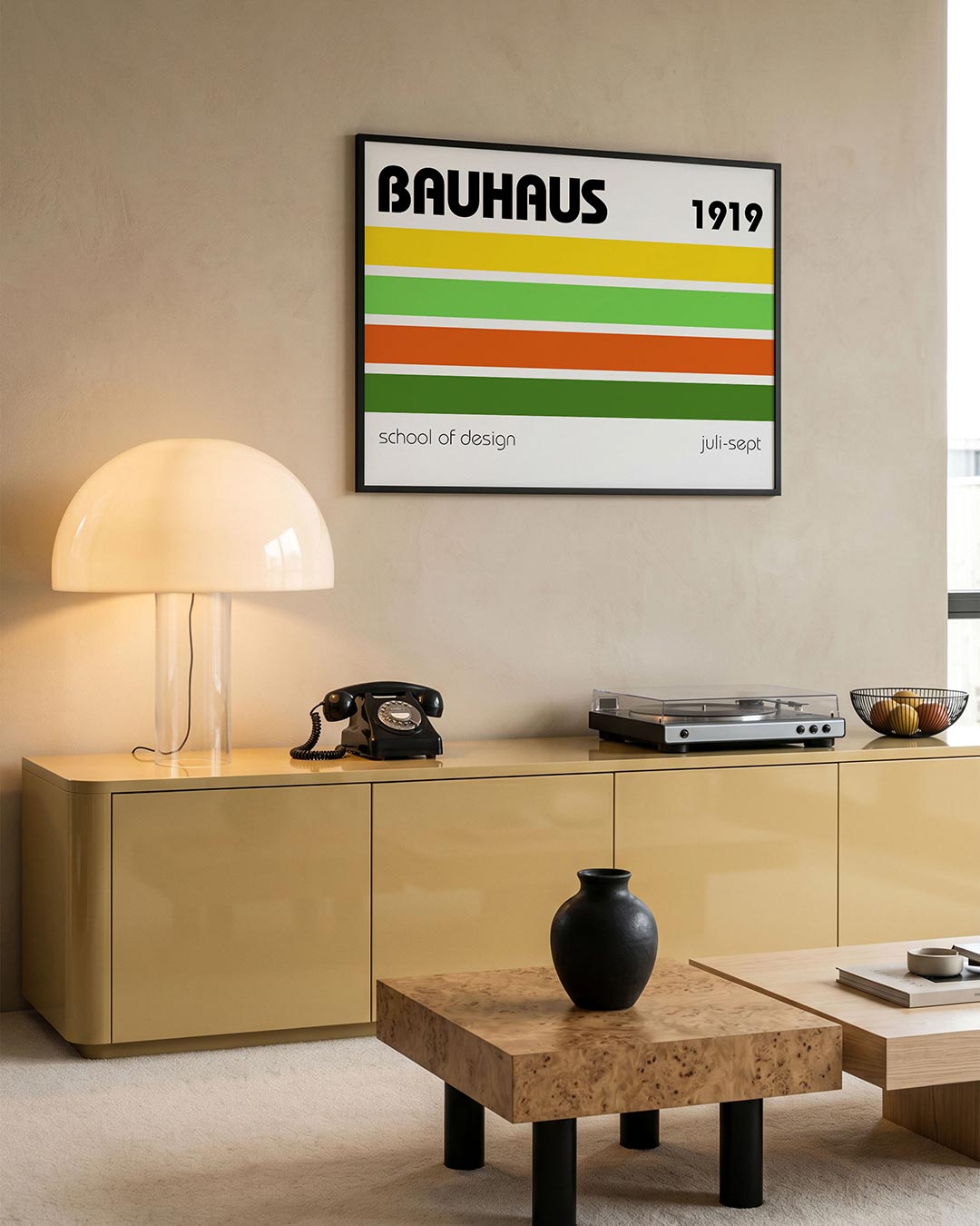Kleurstroken en tekst Poster