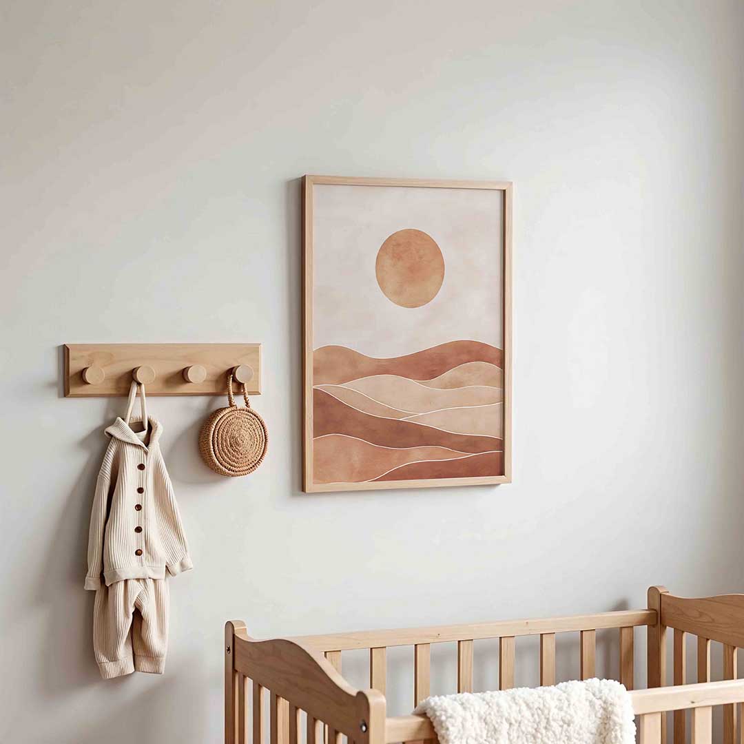 Zon en heuvels Poster
