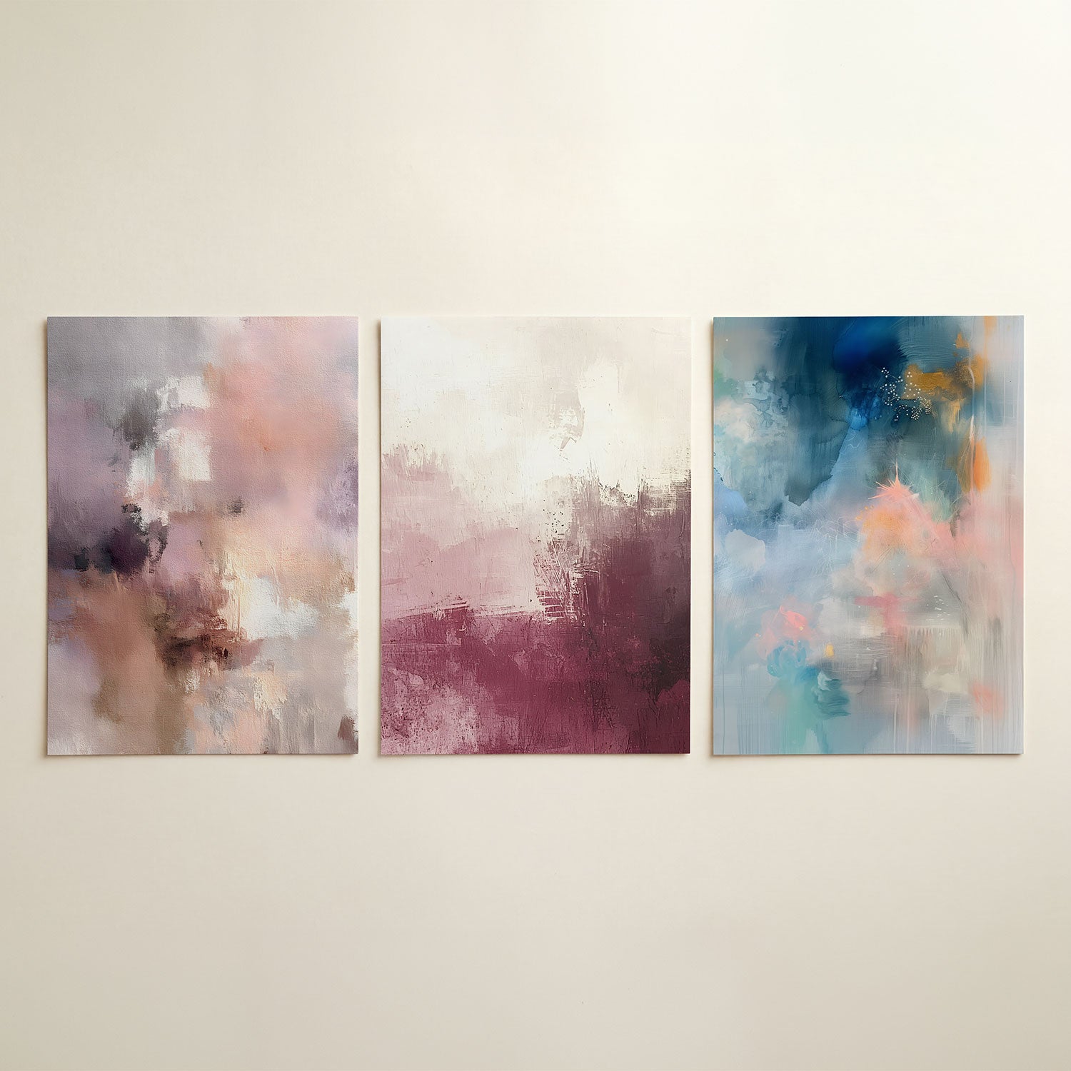 Zachte kleurvlakken Posterset