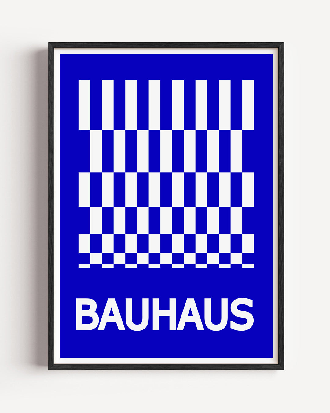 Blauw wit ritme Poster