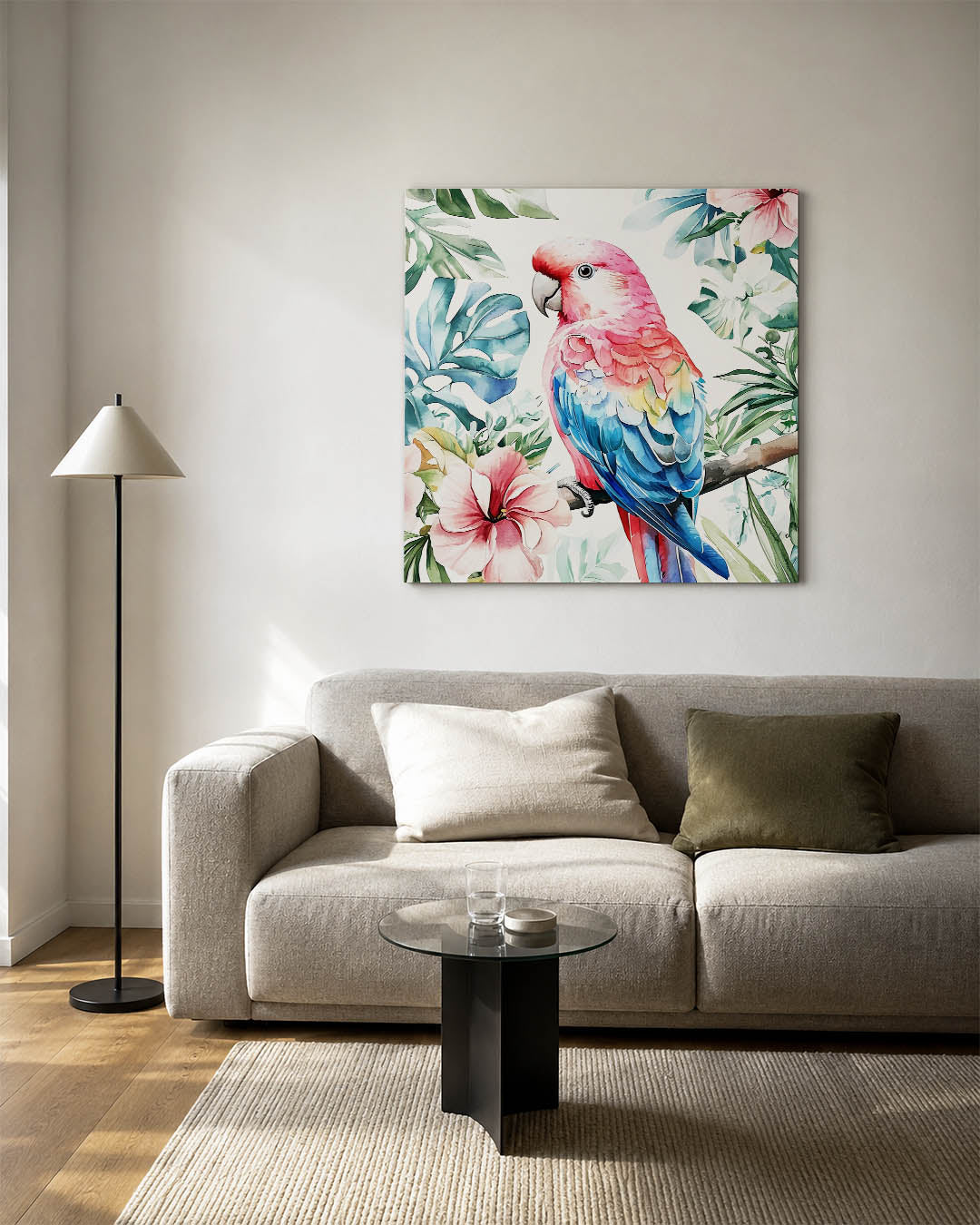 Vrolijke papegaai Kunstwerk