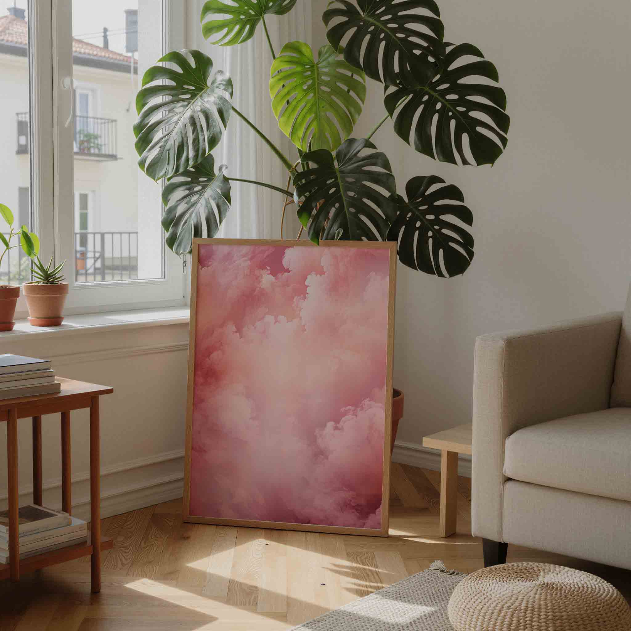 Roze wolken Poster
