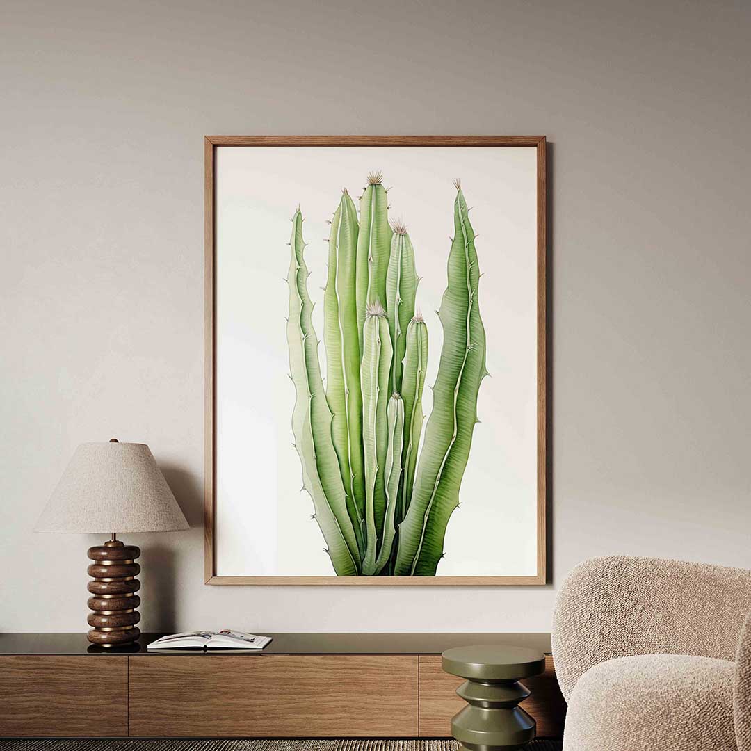 Groene cactus Poster