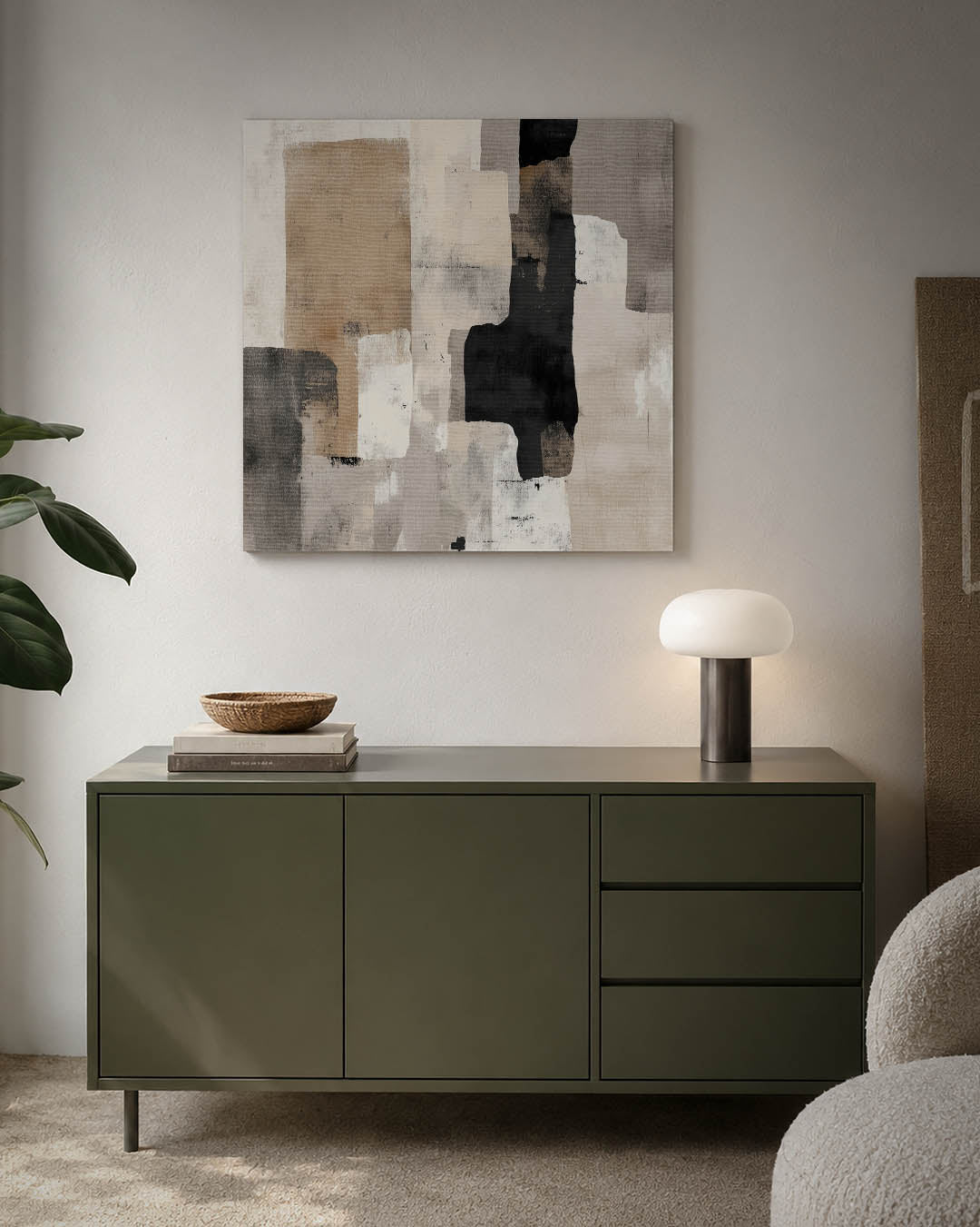 Geometrische vormen compositie Kunstwerk