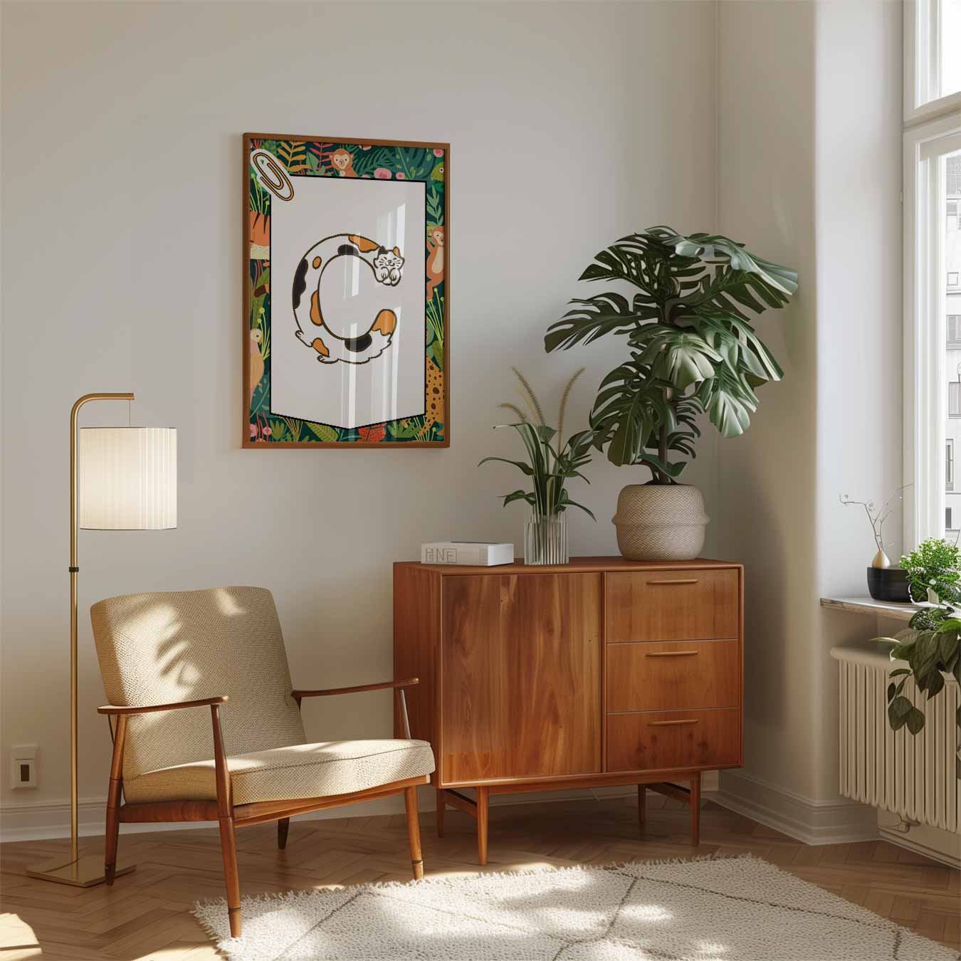 Jungle Vibes Kattenposter-WallArtistic