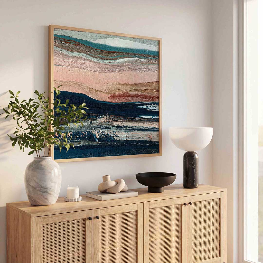 Abstracte landschapsweergave Poster