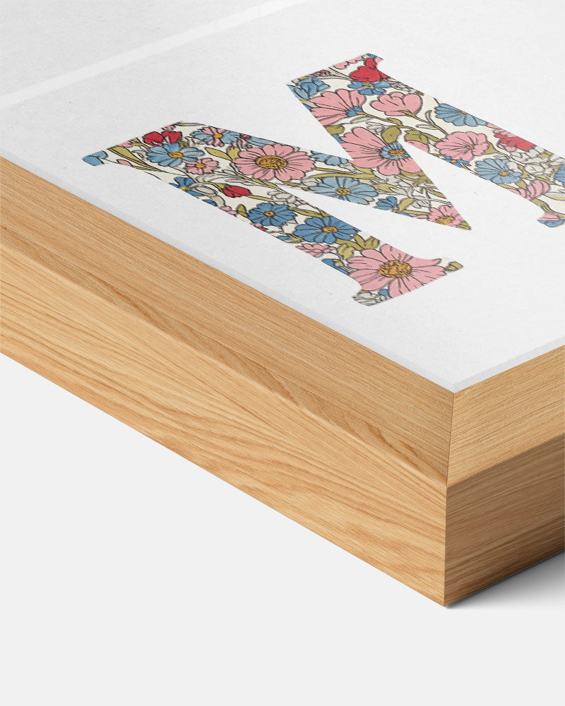 Bloemrijke M Monogram Poster-WallArtistic