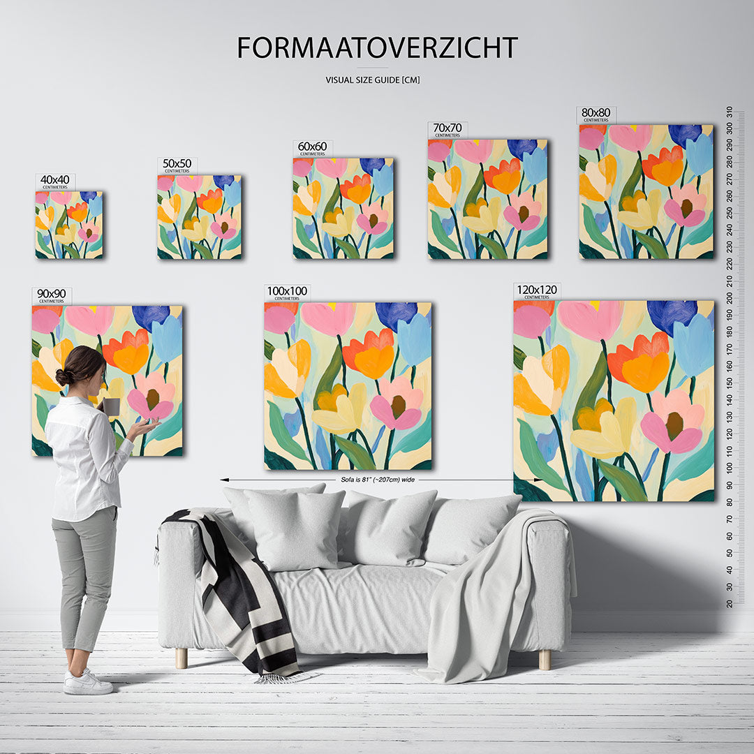 Bloemrijke kleurenpracht Kunstwerk