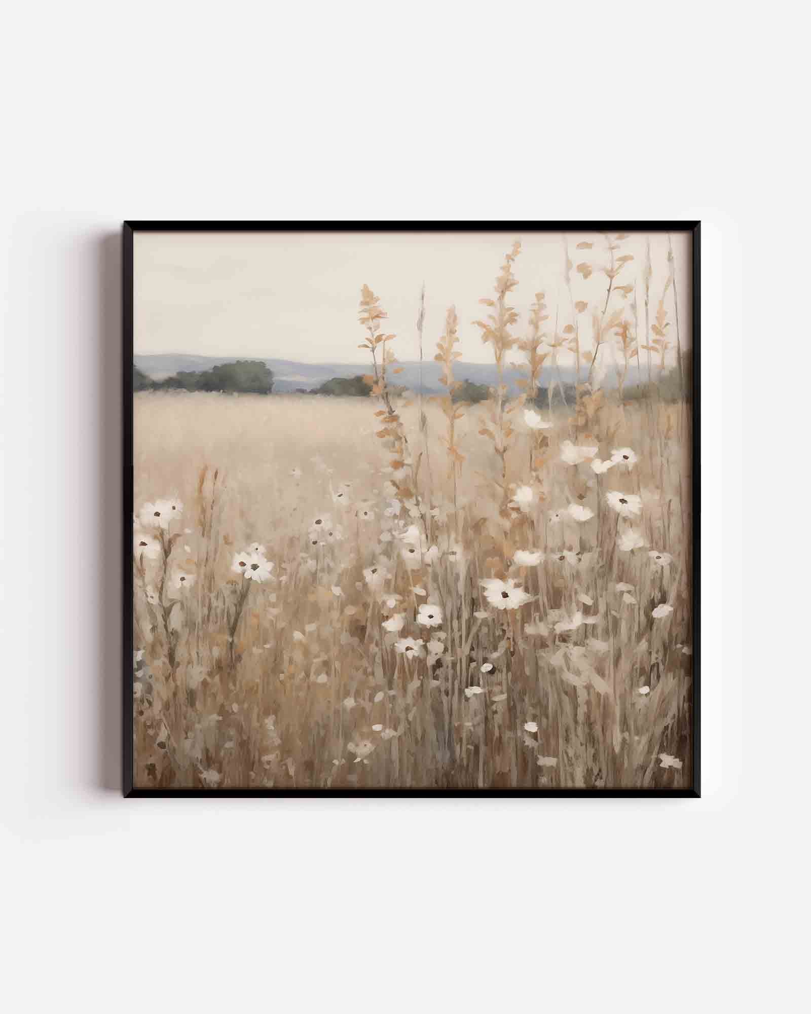 Veld met bloemen Poster