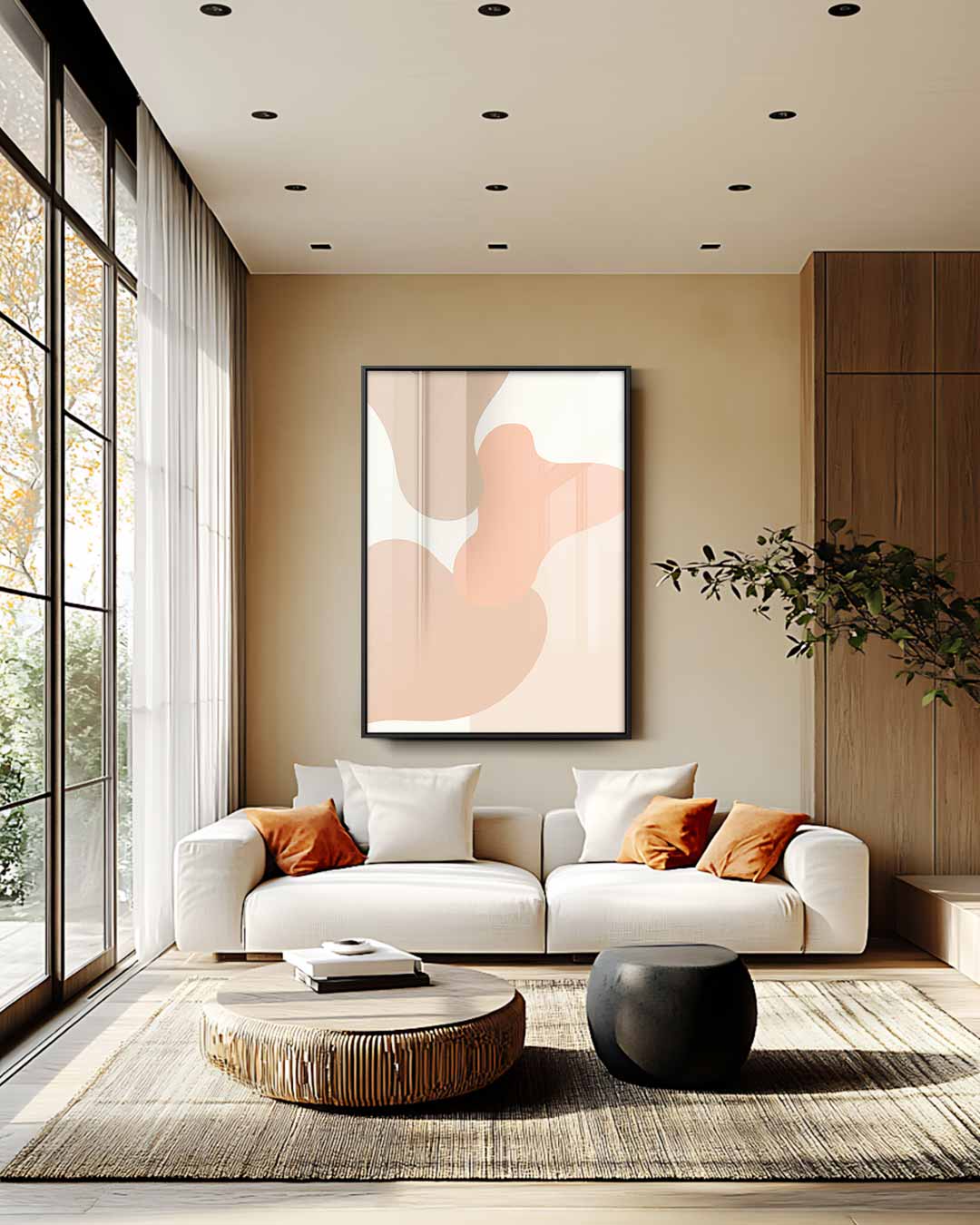 Zachte Pastelvibes Kunstwerk-canvas-dibond-plexiglas-wanddecoratie-WallArtistic