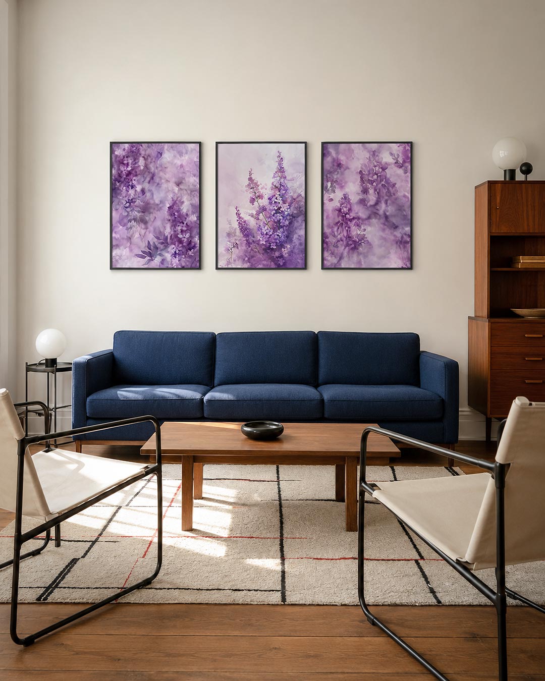 Bloemige vormen Posterset