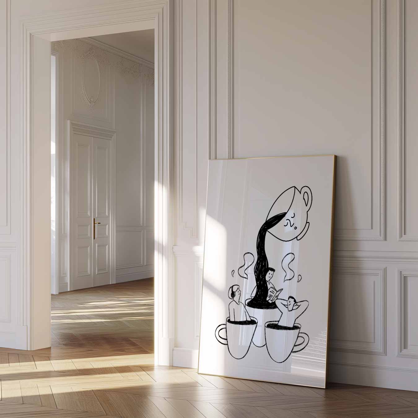 Koffie Ochtend Genot Poster-WallArtistic