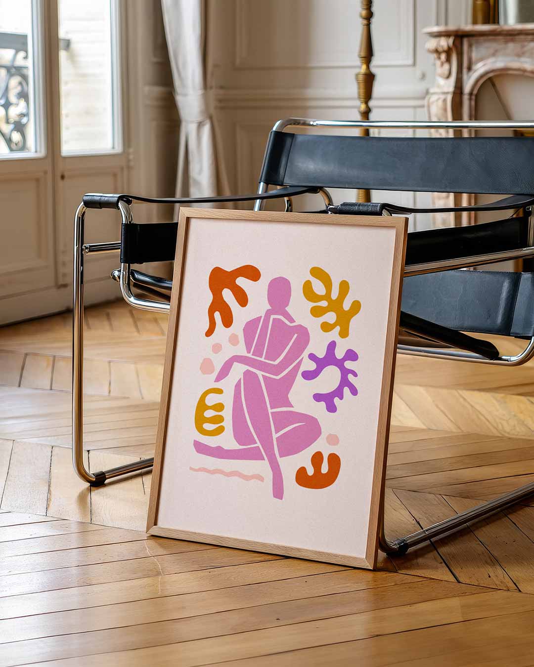 Abstracte Vrouwelijke Kunstposter-WallArtistic
