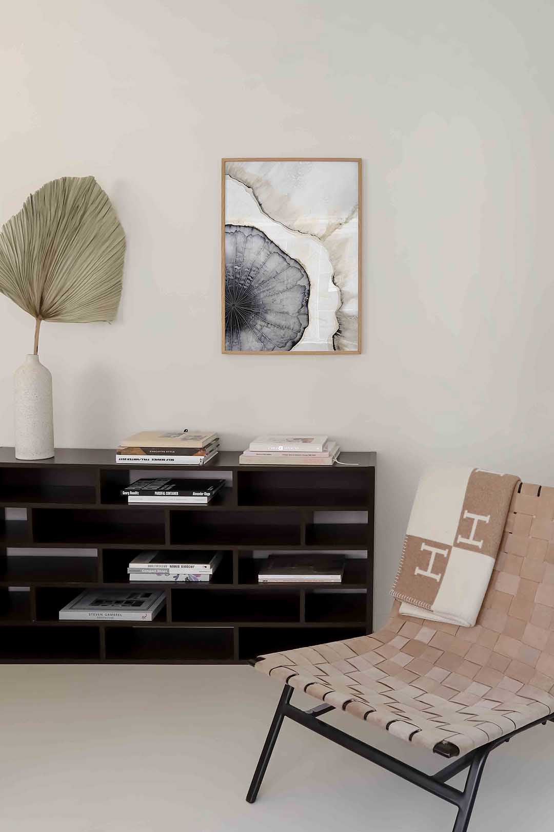 Abstracte zwart wit cirkel Poster