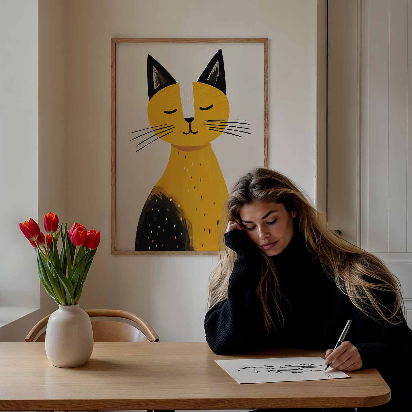 Vrolijke Kattenposter-WallArtistic