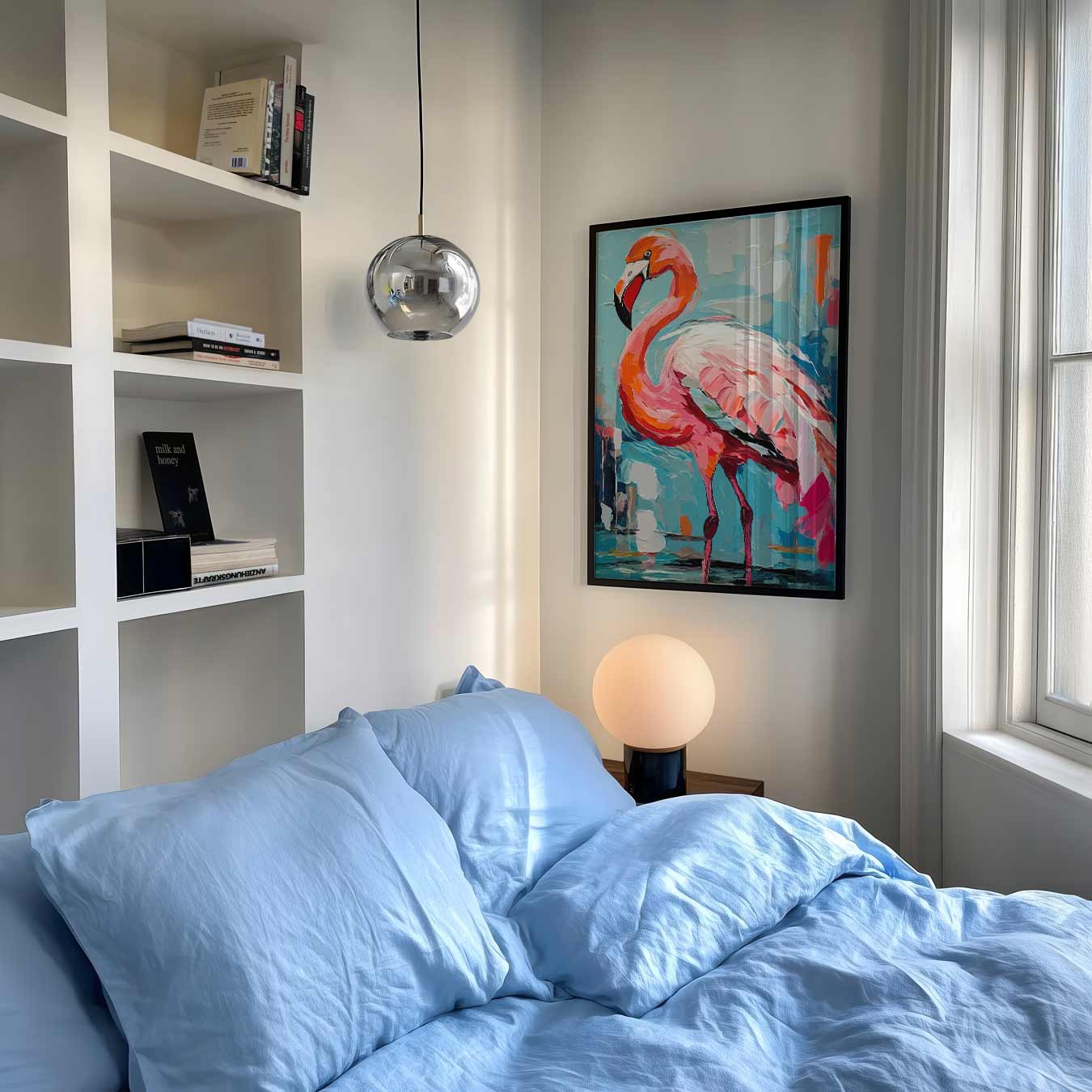 Kleurrijke Flamingo Wanddecoratie Poster-WallArtistic