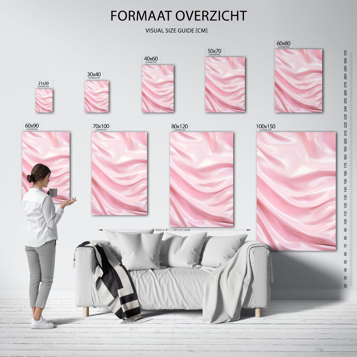 Zachte roze textuur Poster