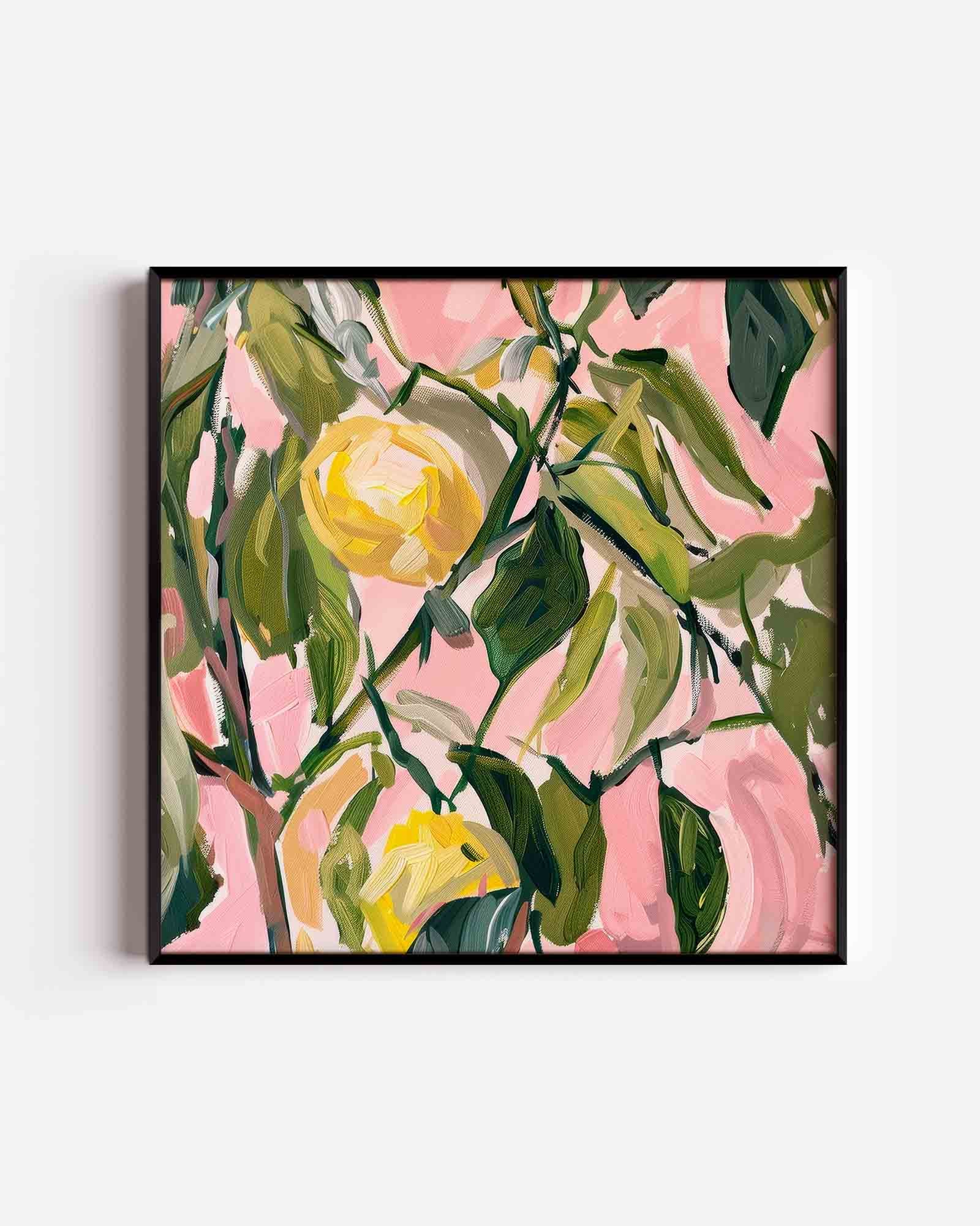 Bloemen en bladeren Poster