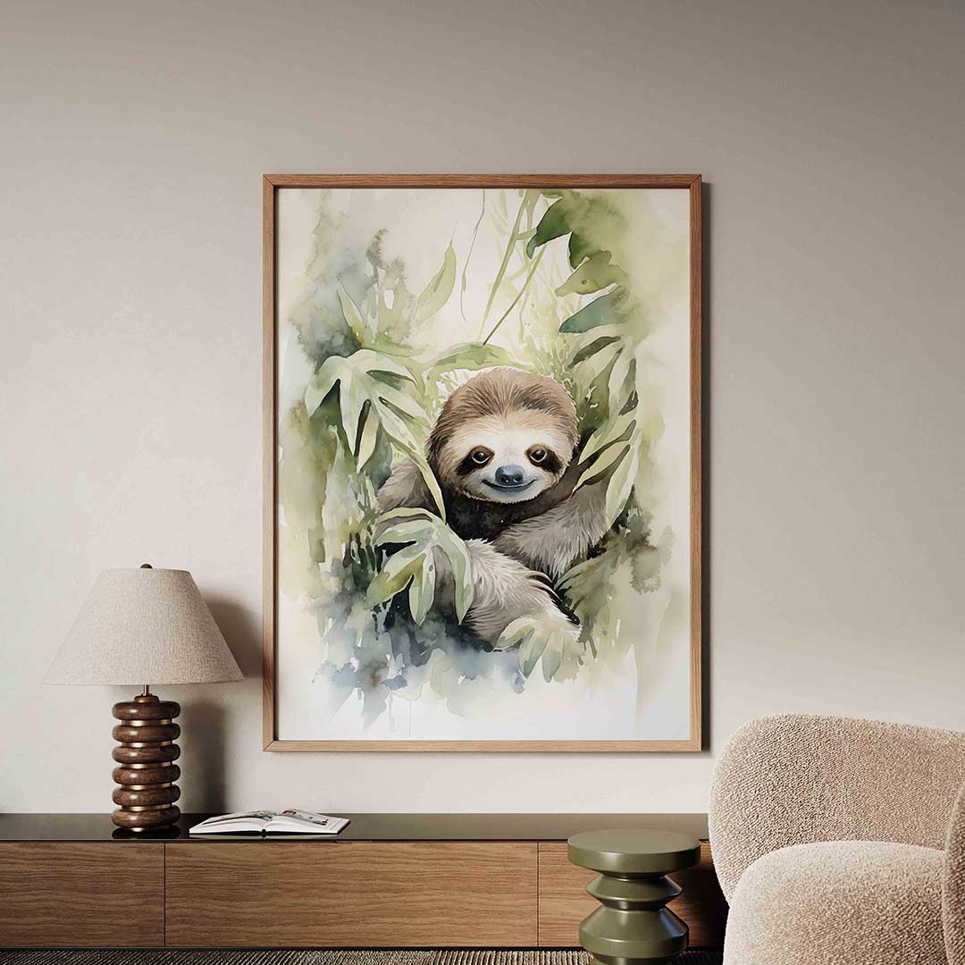 Lui dier tussen bladeren Poster