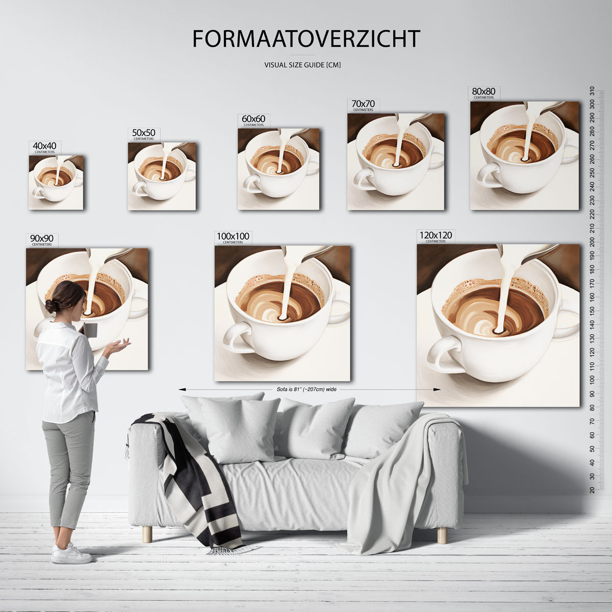 Koffiekop met melk Poster