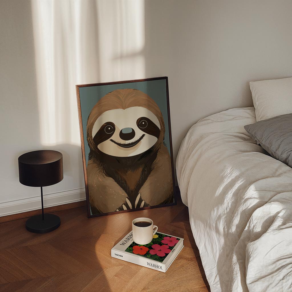 Schattige Luiaard Poster-WallArtistic