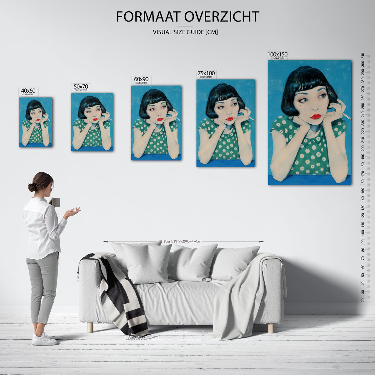 Dromerige blik Kunstwerk