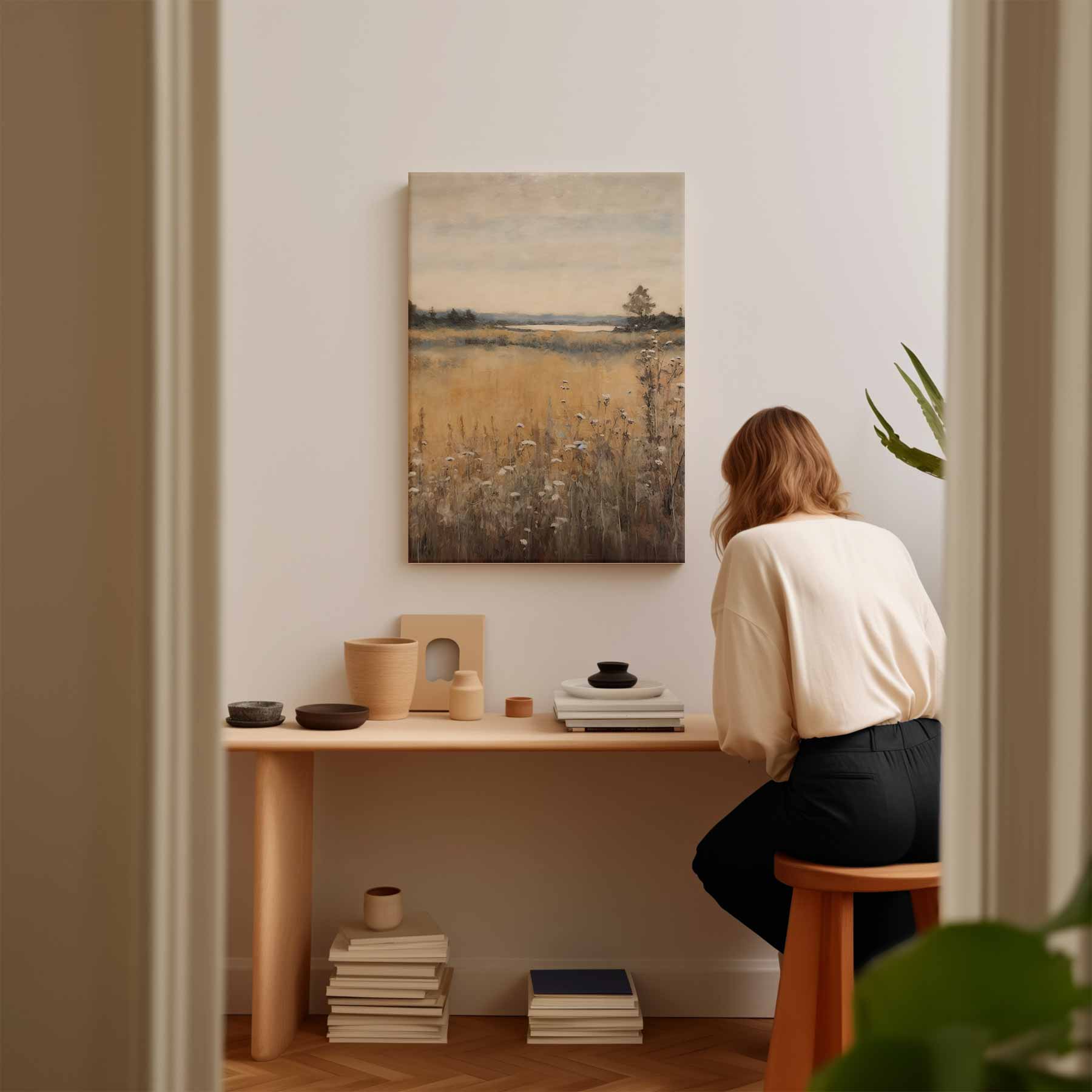 Sereniteit van de Herfstdag Kunstwerk-canvas-dibond-plexiglas-wanddecoratie-WallArtistic