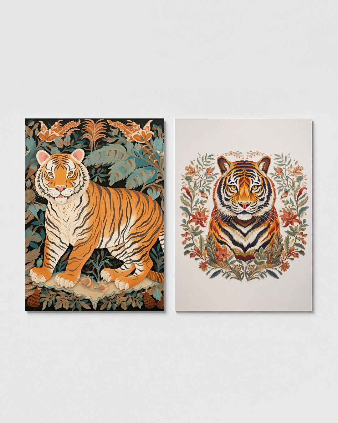 Tijger en bladeren Posterset