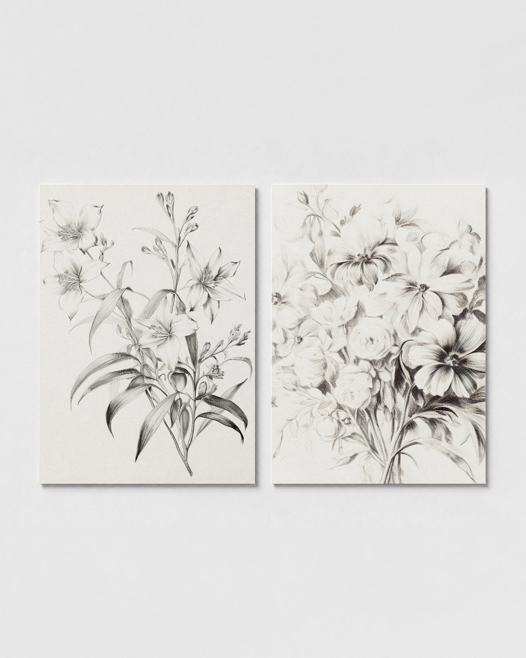 Bloemrijke lijnen Posterset
