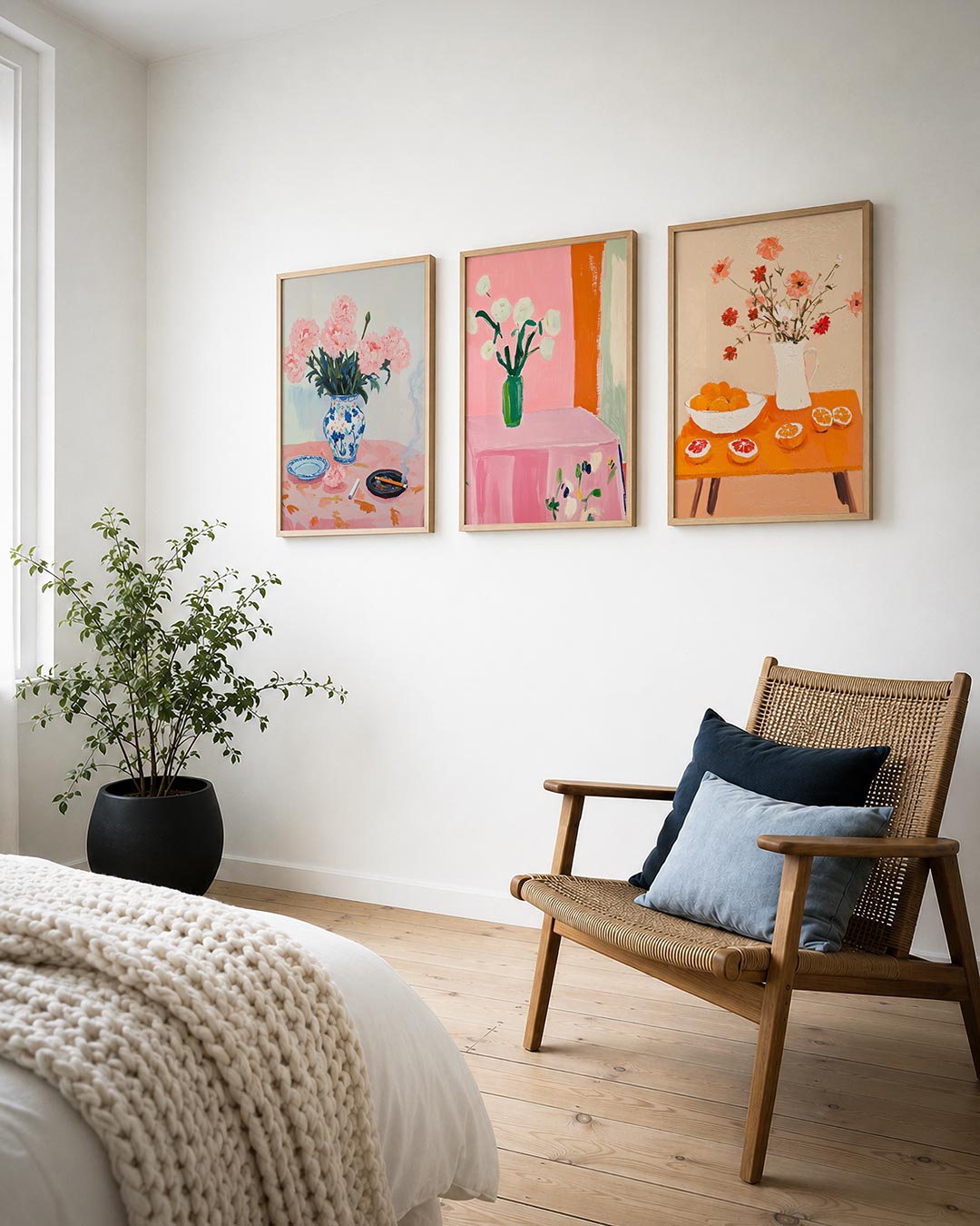 Bloemen en rook Posterset