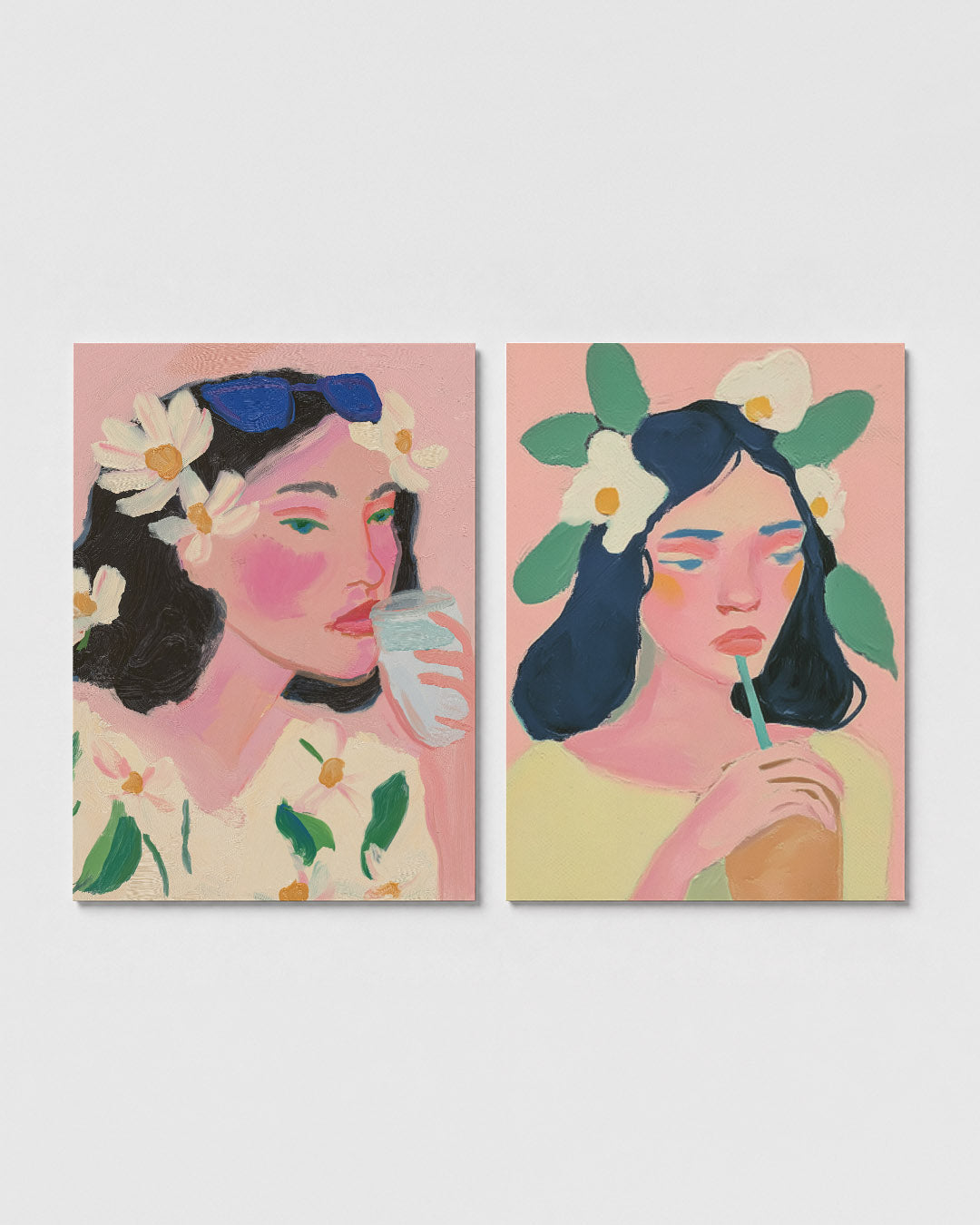 Bloemrijke portret Posterset