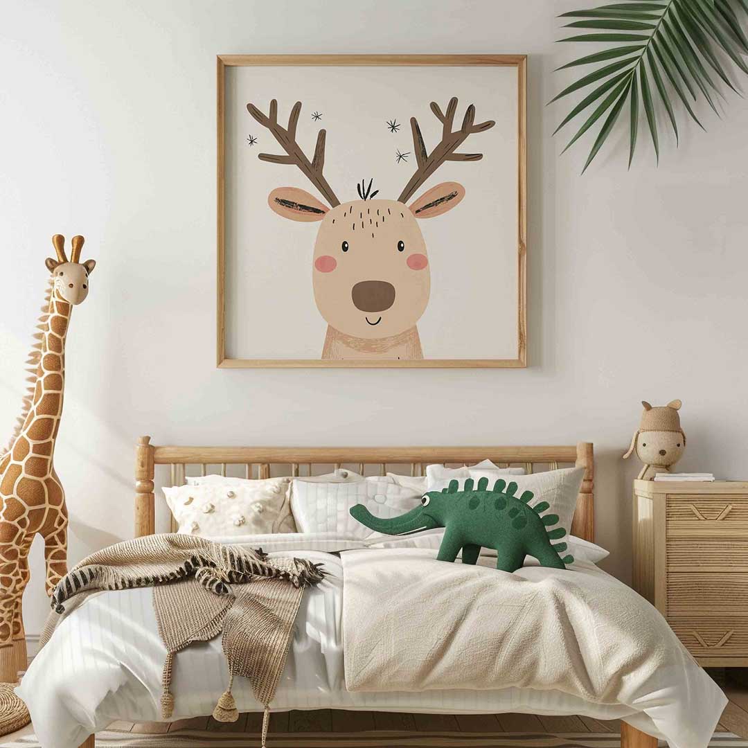 Hert met gewei Poster