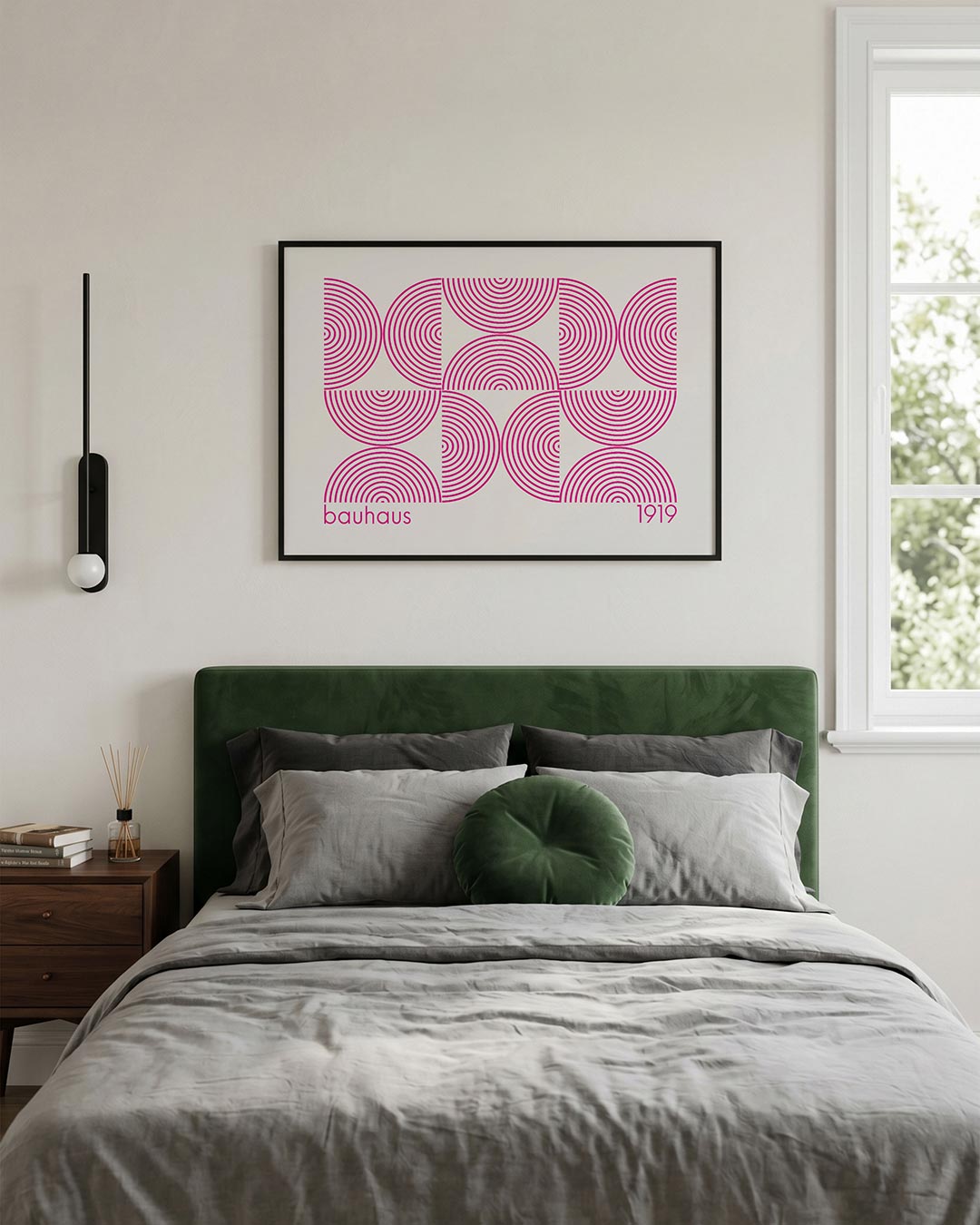 Cirkelpatroon en lijnen Poster