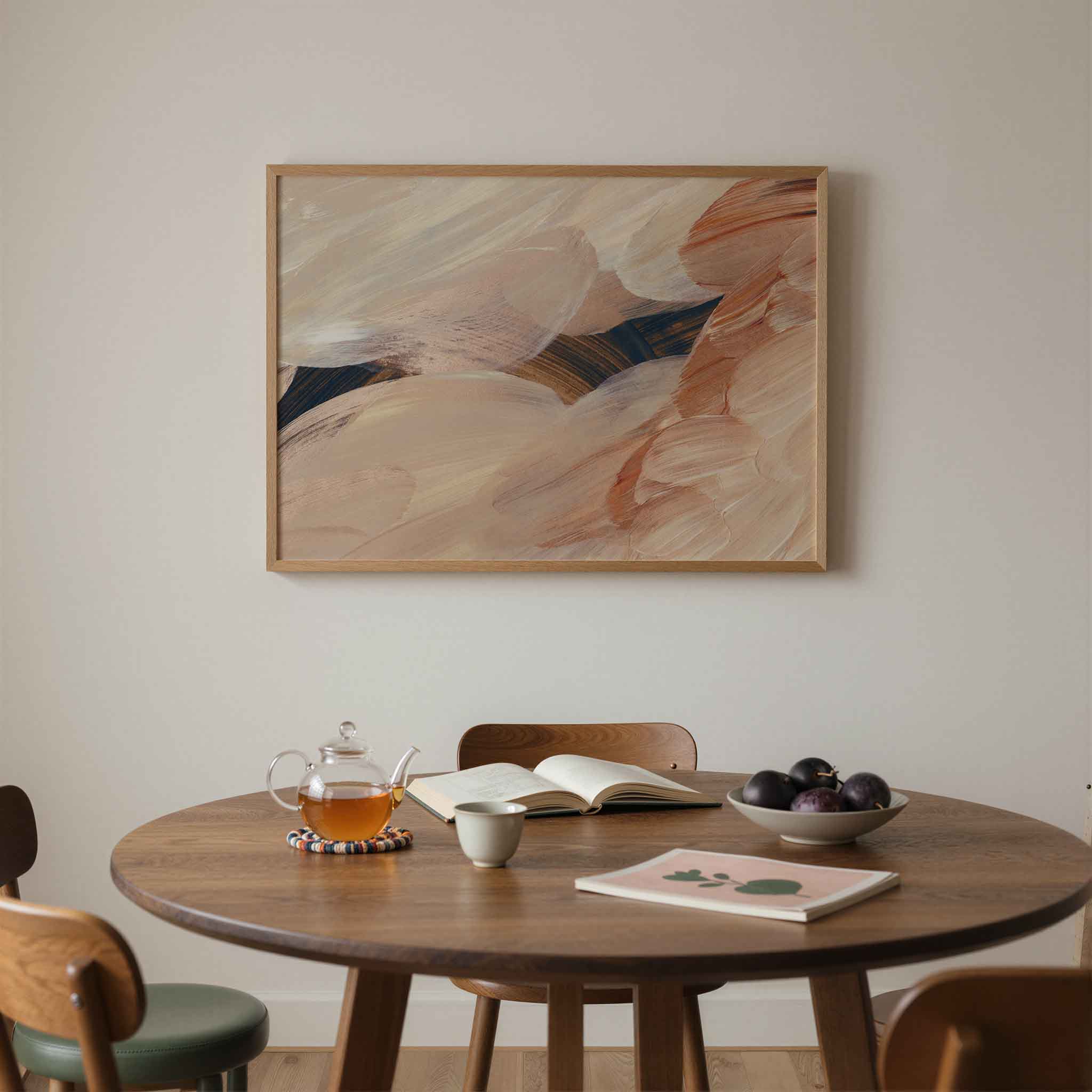 Abstracte penseelstreken Poster