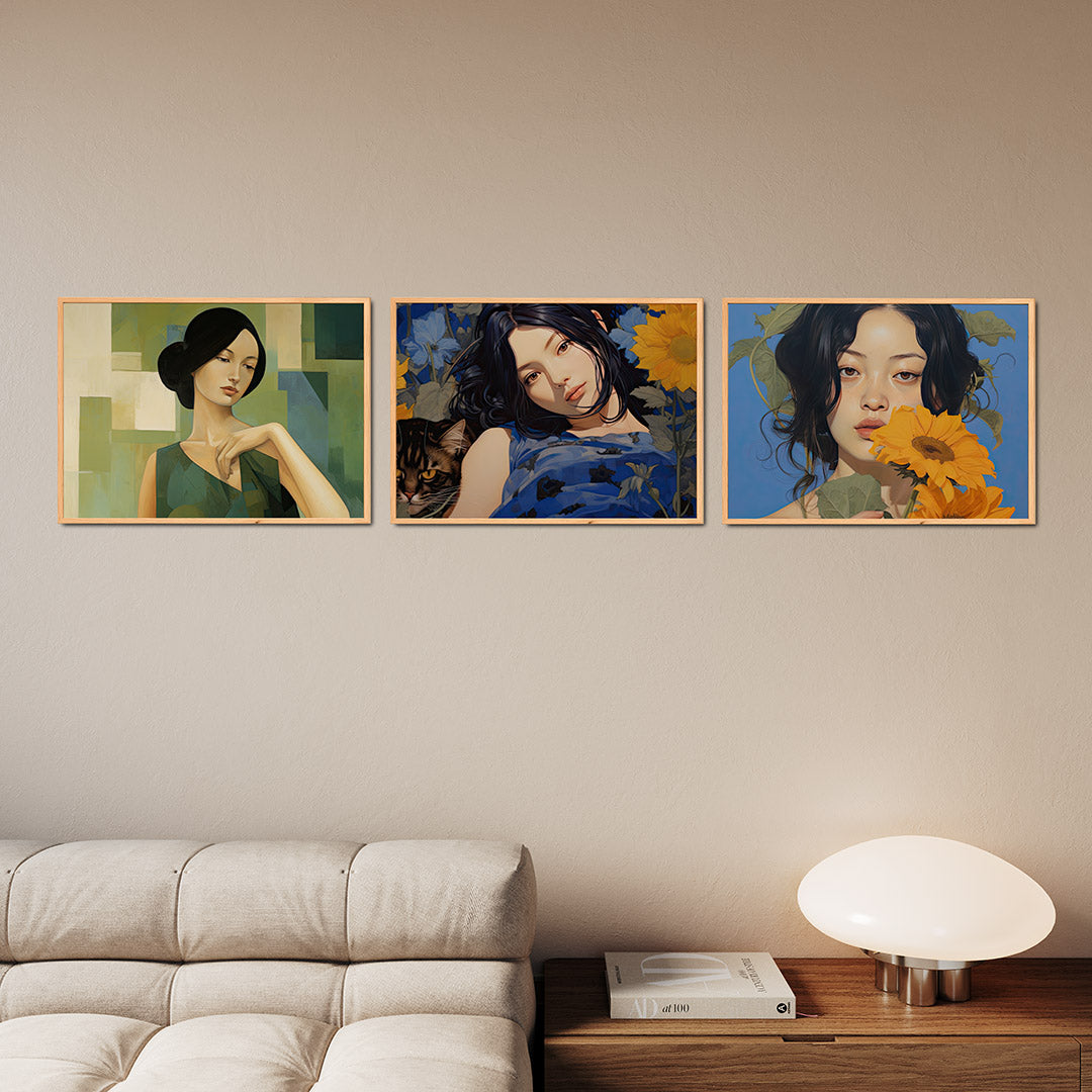 Vrouwelijke sereniteit Posterset