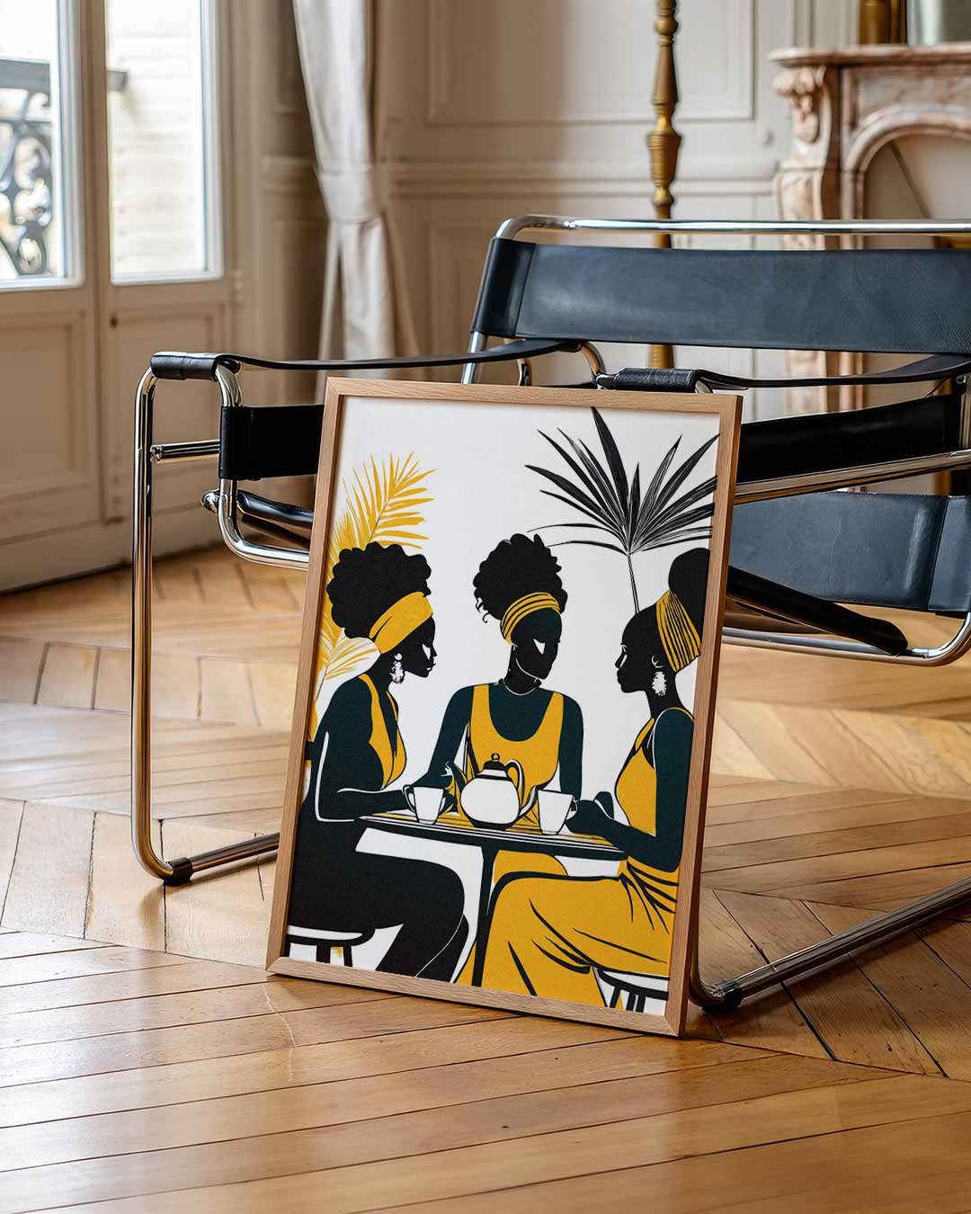 Vrouwelijke Vriendschap aan Tafel Poster-WallArtistic