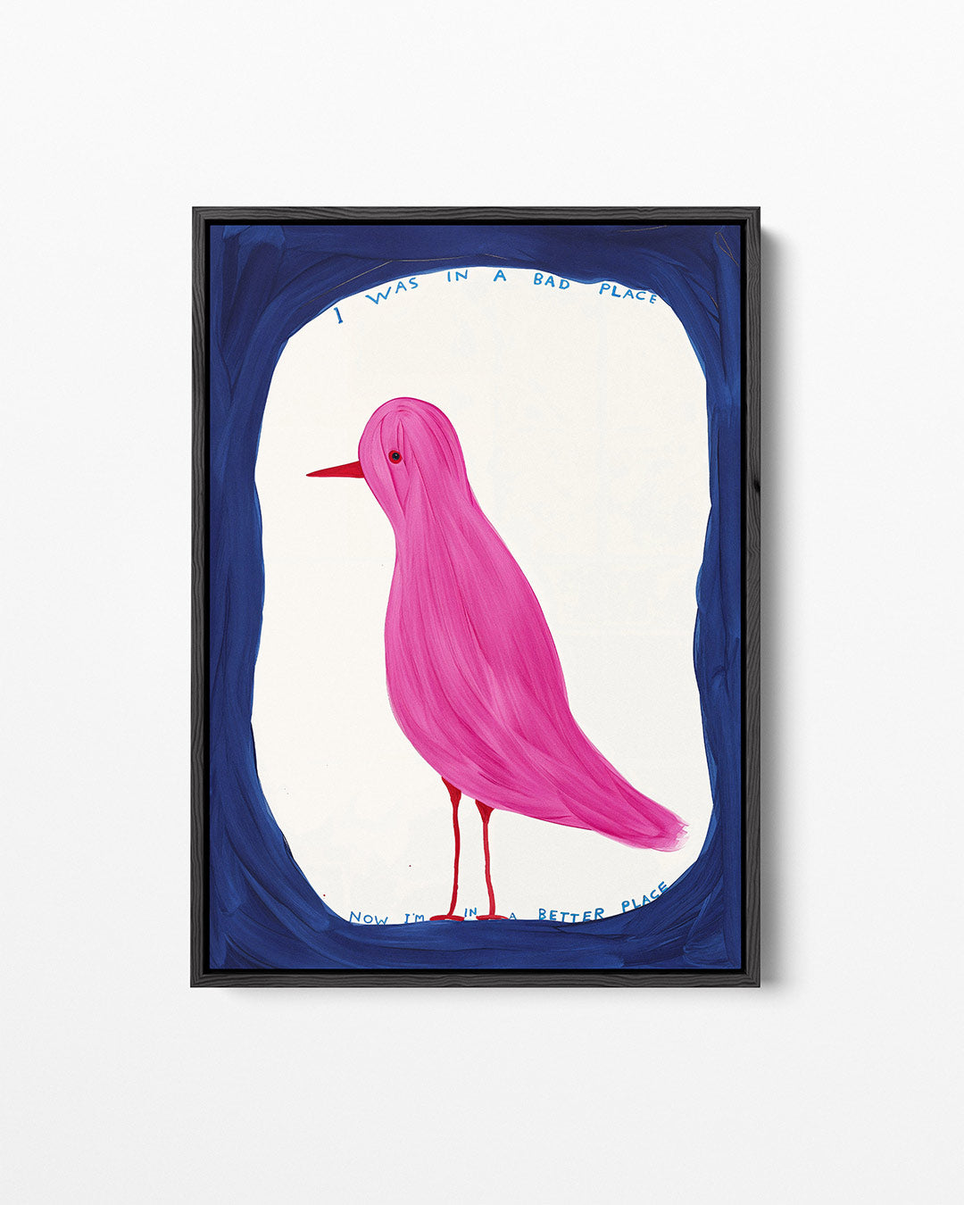 Vogelsilhouet met tekst Kunstwerk