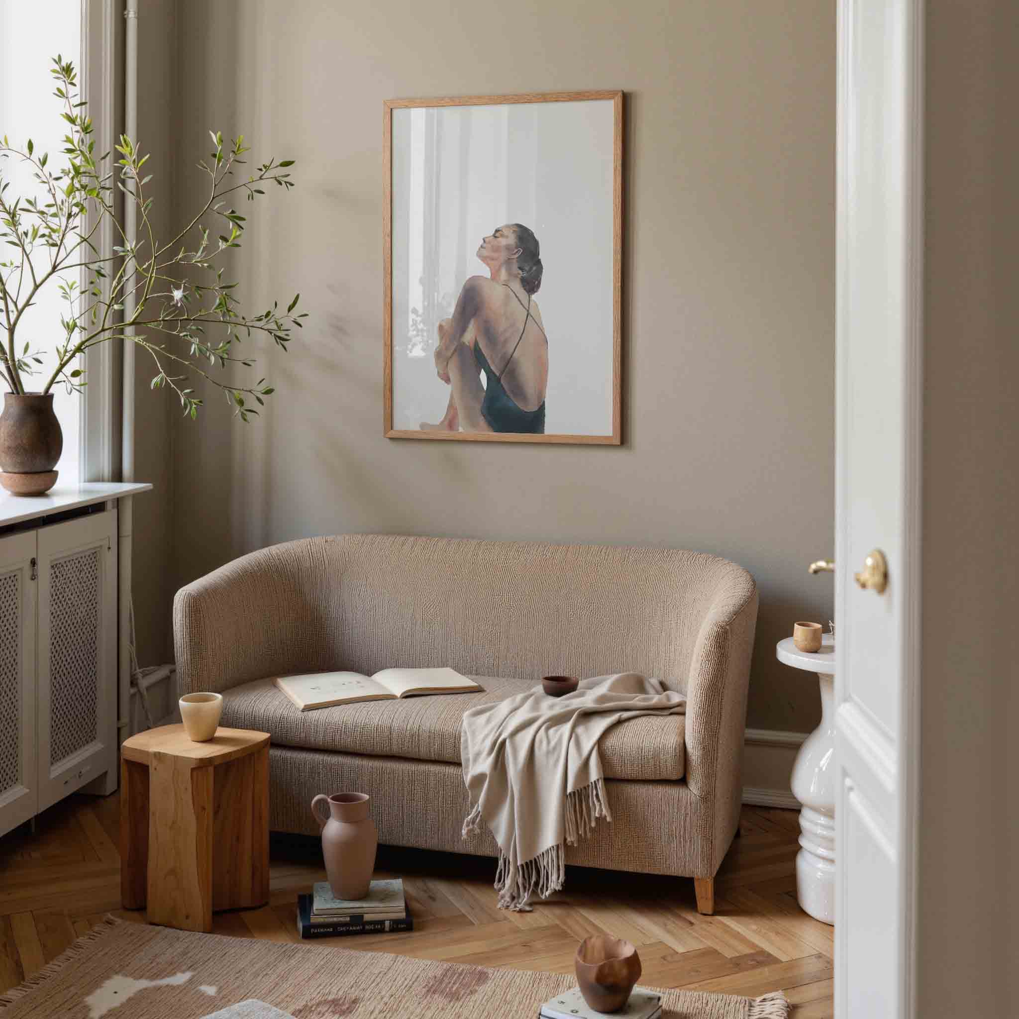 Zittende vrouw Poster