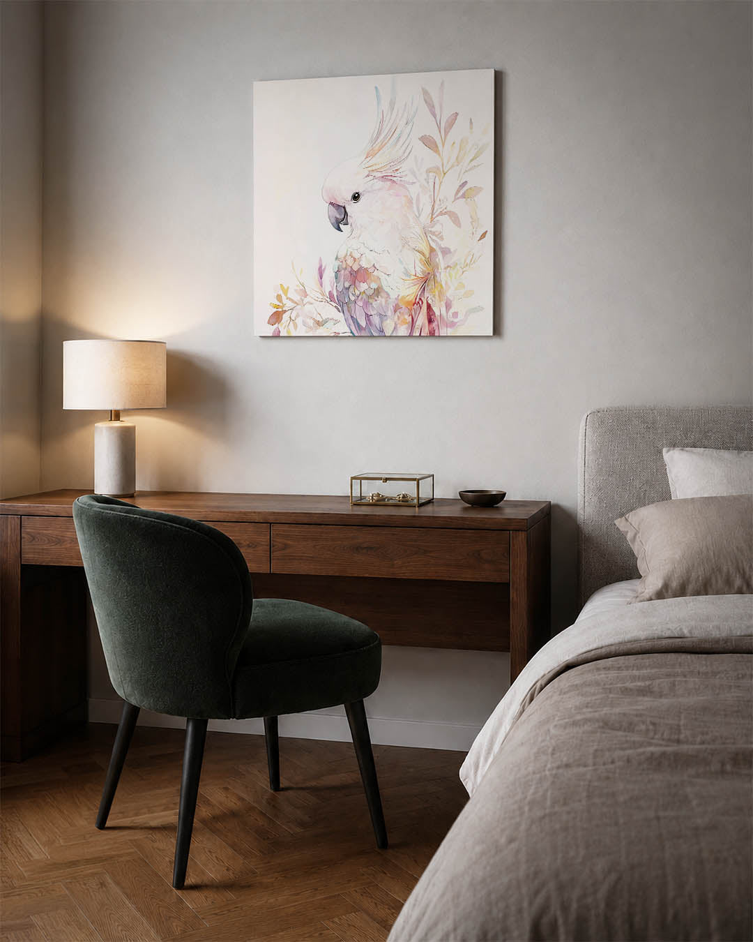 Vrolijke vogel illustratie Kunstwerk