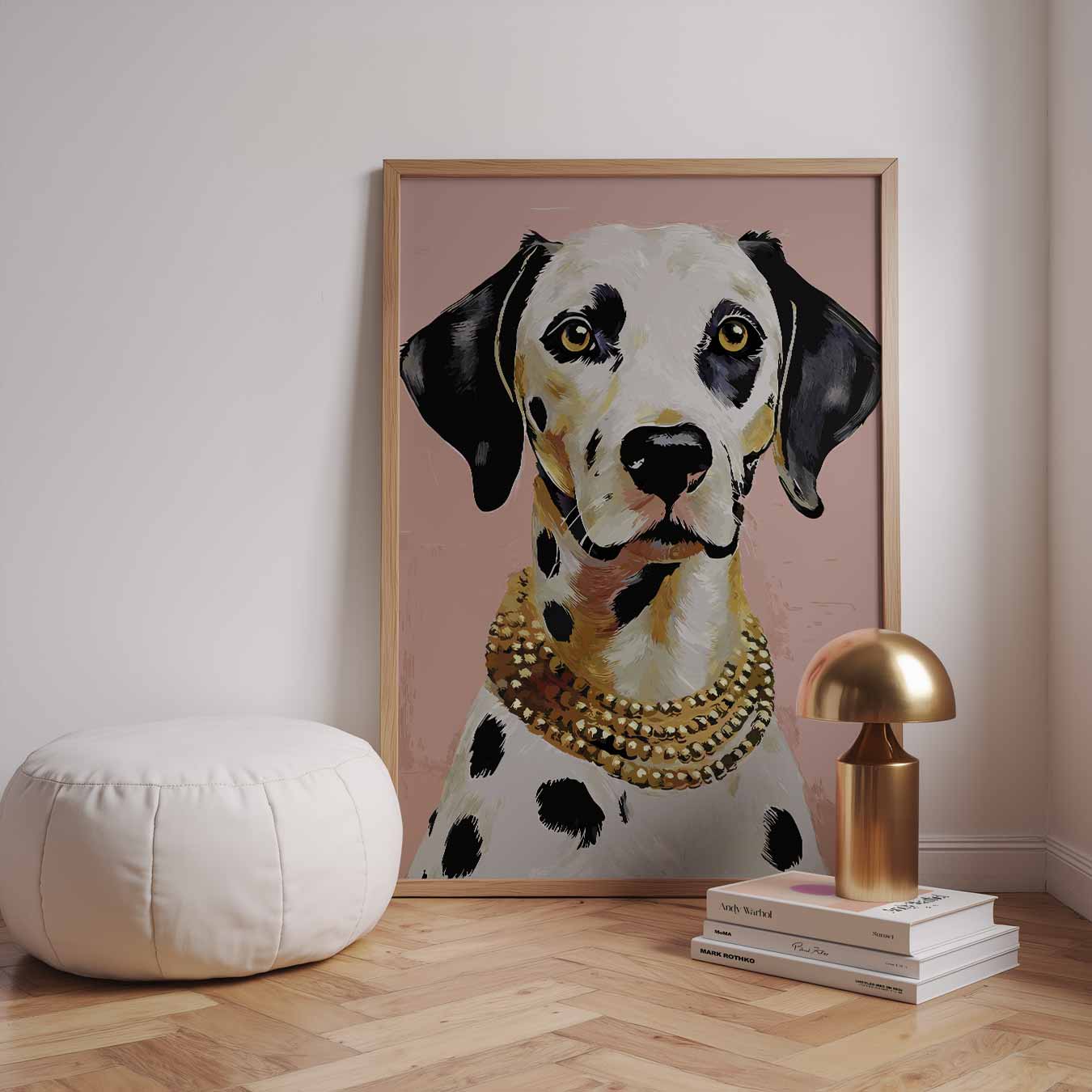 Stijlvolle Dalmatier Portret Poster-WallArtistic