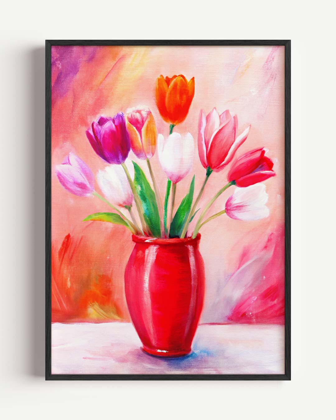 Vrolijke Tulpenvaas Poster-WallArtistic